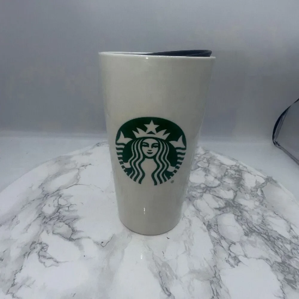 STARBUCKS Ceramic 10 oz Grande Size Travel Mug